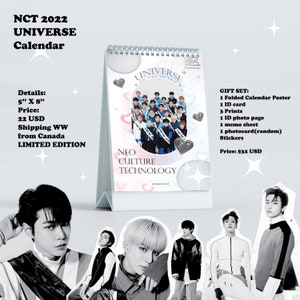 Kpop Nct Calendar Printable Nct Customizable Calendar Kpop - Etsy