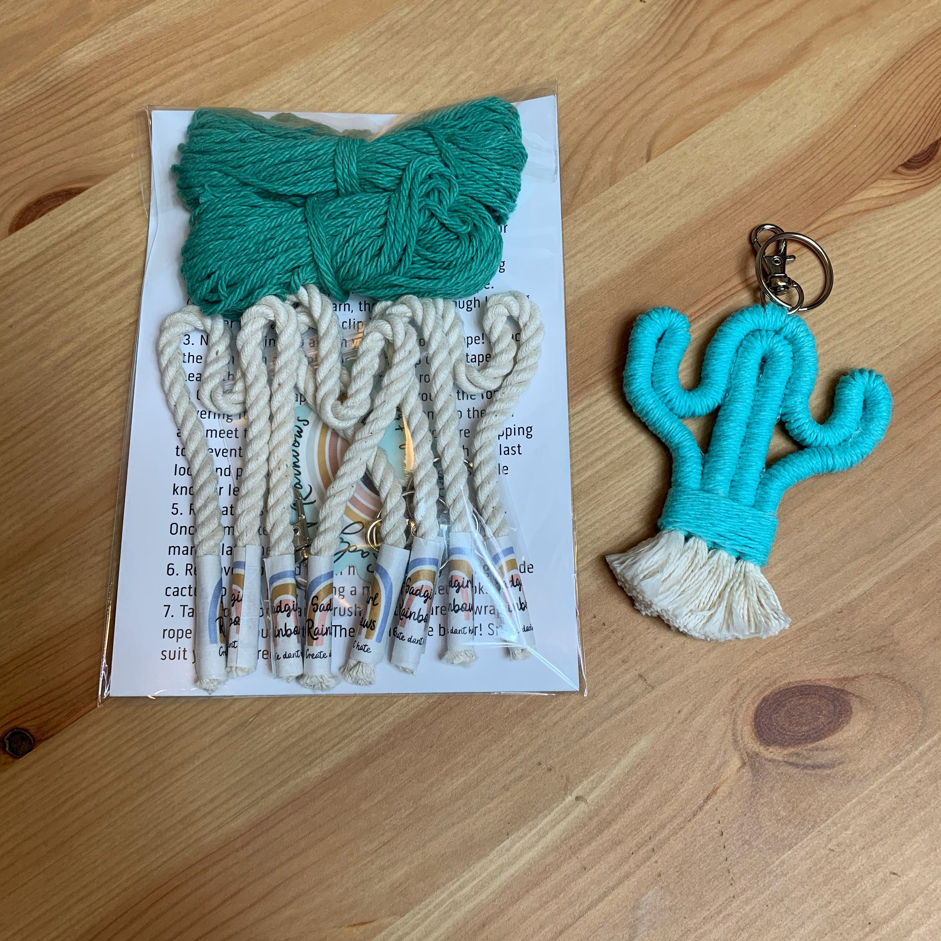 Olycraft DIY Cactus Keychain Making Kit 