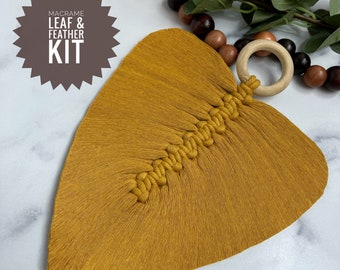 DIY Macrame Leaf Craft Kit Large, DIY Home Decor, Craft Kits for Adults, Macrame Wall Hanging