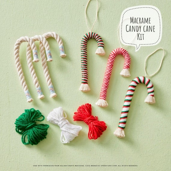 Candy Cane DIY Christmas Ornament for Preschoolers