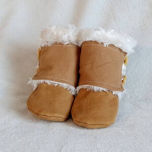 Tan stay on baby, Baby Stay on Boots, Baby booties, baby shower Gift, Baby winter boots, Slippers, Booties, Boy booties, Baby boots image 2