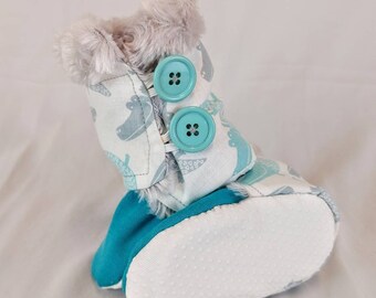 Teal crocodile booties, Baby Stay on Boots, Baby booties, baby shower Gift, Baby winter boots, Slippers, unisex booties, Baby boots.