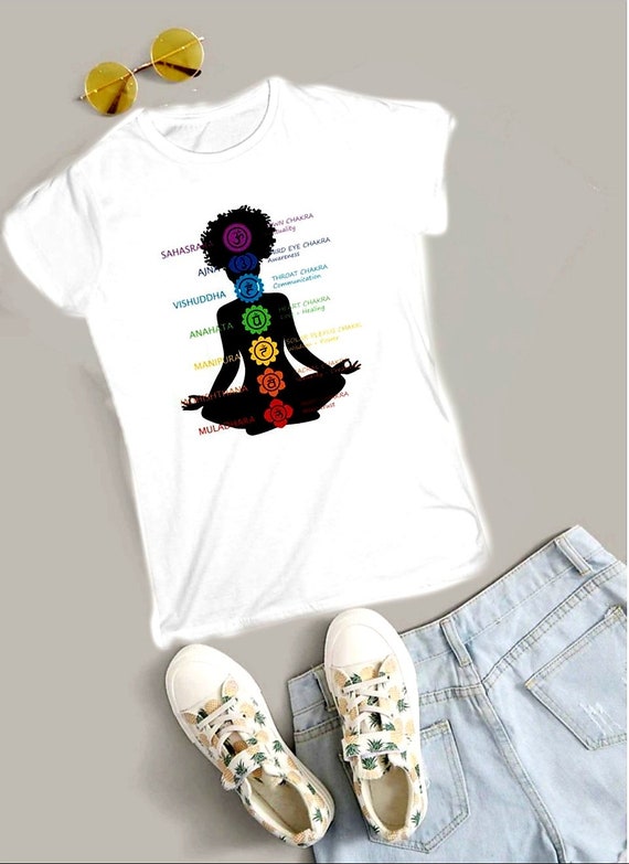 Women's 7 Chakra T-shirt - Etsy