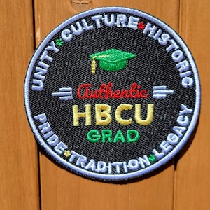 HBCU (embroidered Iron/sew on) Patch 3.5&quot; - FREE SHIPPING