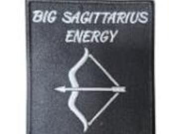 Sagittarius Zodiac Patch, Embroidered Iron-On Applique (3x3 inches)