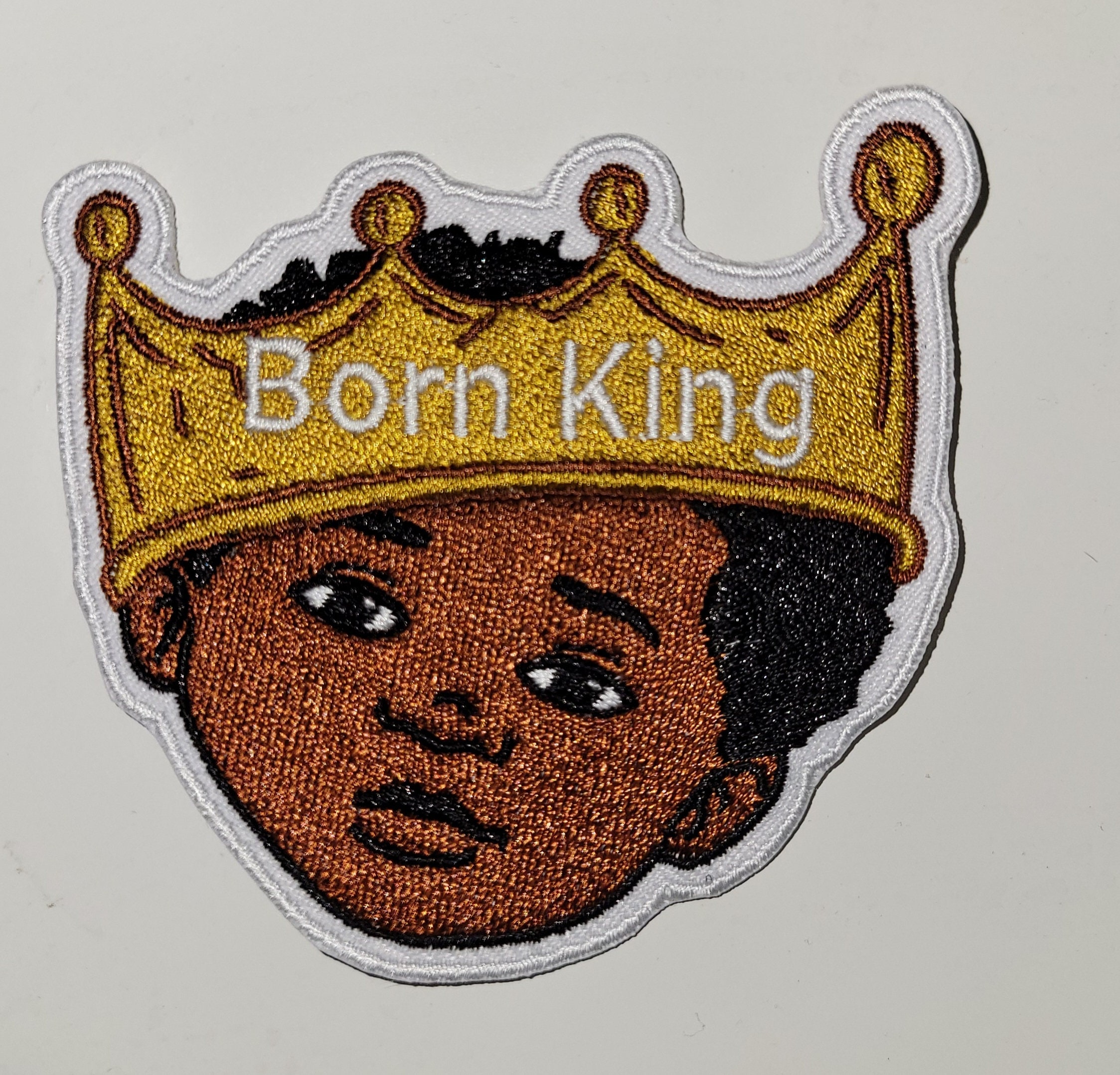 EMBROVERSE Love The Skin You're in Patch - Melanin Shades Black Queen - Embroidered Iron on - Size: 4.3 x 2.4 Inches
