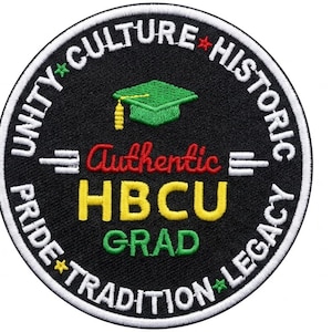 HBCU (embroidered Iron/sew on) Patch 3.5" - FREE SHIPPING