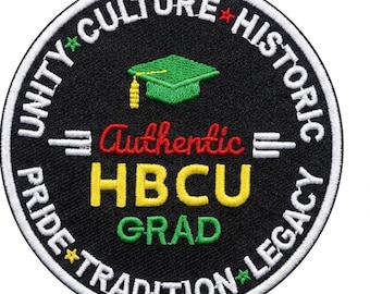 Patch HBCU (brodé à repasser/à coudre) 3,5 pouces - livraison gratuite