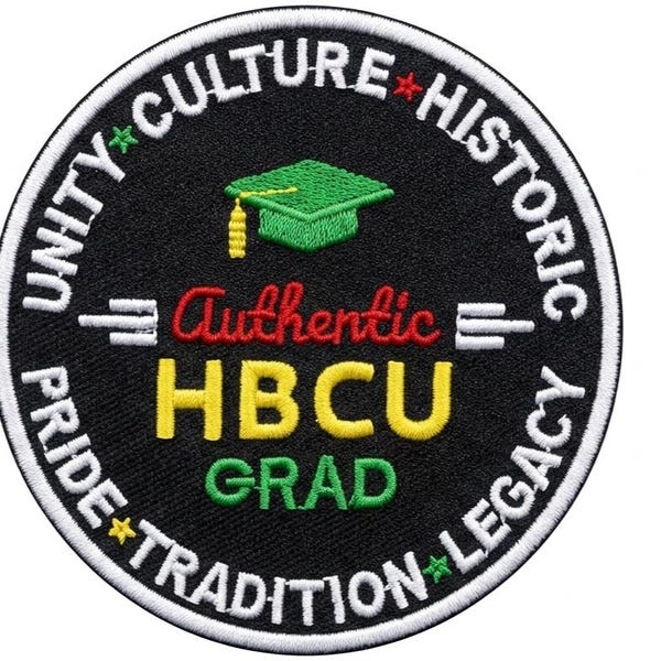 HBCU (embroidered Iron/sew on) Patch 3.5" - FREE SHIPPING