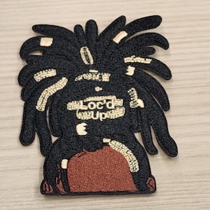 Natural hair locs patch sew on iron Patch [4"x3.5 inches] patch for denim jacket melanin patch