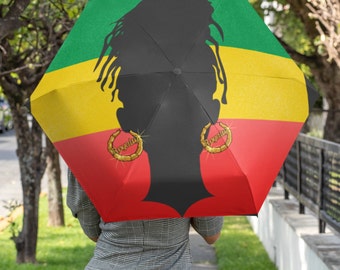 Rasta girl Umbrella for woman birthday gift for woman with locs