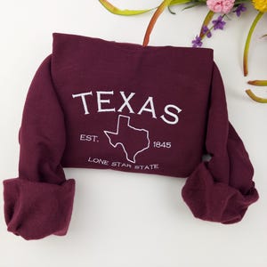 Texas Embroidered Sweatshirt: Lone Star State Tee