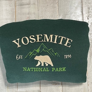 Yosemite National Park Embroidered Crewneck-embroidered Crewneck-National Park Sweatshirt