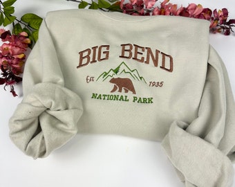 Big Bend National Park Embroidered Crewneck Sweatshirt