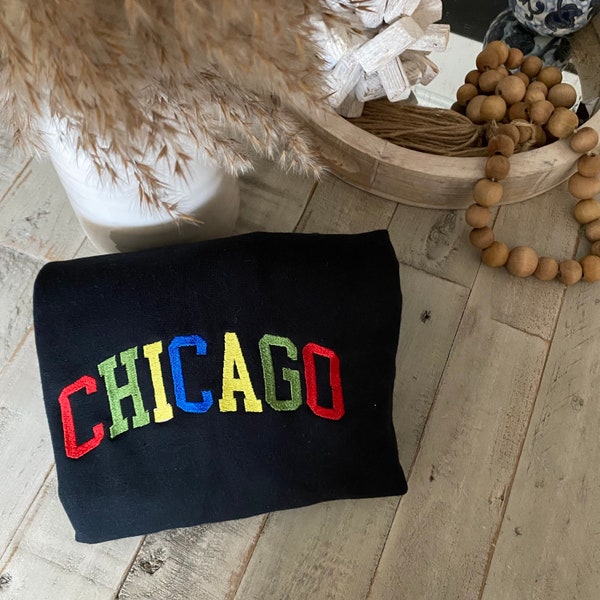 Chicago Sweatshirt, Chicago Shirts, Illinois Sweatshirt, University Of Chicago, Chicago State Sweater.(colorful)