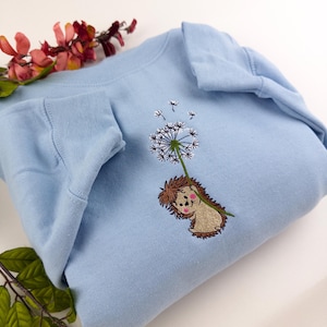 Hedgehog Embroidered Sweatshirt - Dandelion Sweatshirt