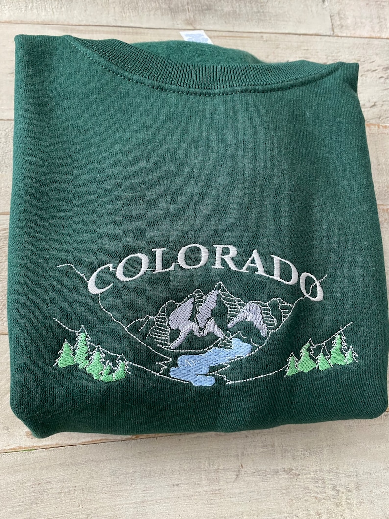 Colorado Embroidered Sweatshirt Colorado Vintage Sweatshirt - Etsy