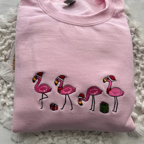 Sweat-shirt de Noël-Sweat-shirt brodé mignon-Tenue des fêtes de fin d'année