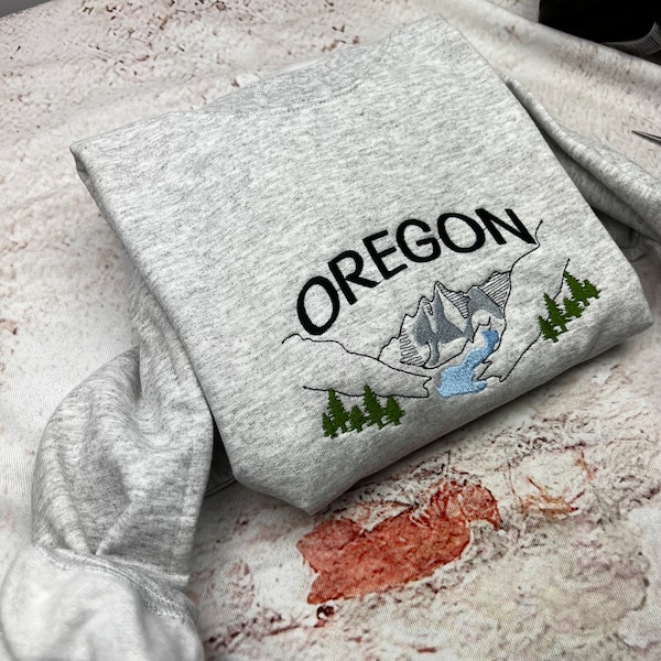 Sweat-shirt brodé Oregon - T-shirt et sweat-shirt Oregon - Portland (RIVER)