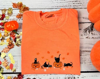 Fall Embroidered T-shirt- Comfort Colors Tee
