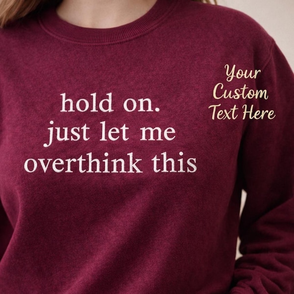 Custom Embroidered Sweatshirt And T-shirt, Personalized Crewneck Sweatshirt,Custom Text Sweatshirt, Embroidered Comfort Colors Crewneck,