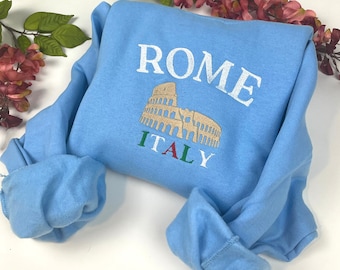 Rom Italien Besticktes Sweatshirt - Rome Travel Crewneck - Mehr Farben erhältlich