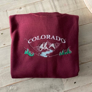 Colorado Embroidered Sweatshirt, Colorado Sweatshirt, Colorado Mountain ...