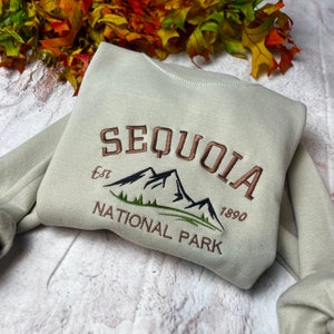 Sequoia National Park Embroidered Crewneck-embroidered Crewneck-National Park Sweatshirt