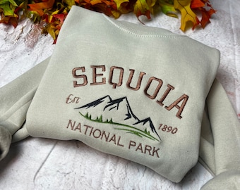 Sequoia National Park Embroidered Crewneck-embroidered Crewneck-National Park Sweatshirt