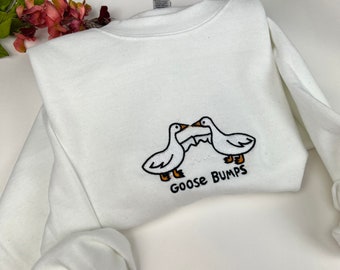 Bluza z haftem „Gęsia skórka”: zabawna, unisexowa, z okrągłym dekoltem