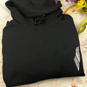 Palestine Kufiya  Embroidered Hoodie