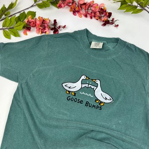 Goose t-shirt Goose Embroidered T-shirt Funny shirt Comfort colors T-shirt zdjęcie 4
