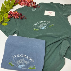 Colorado Embroidered T-shirt, Colorado Tee, Colorado Mountain Unisex ...
