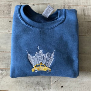 New York City Embroidered Sweatshirt, NYC shirt  (TAXI)