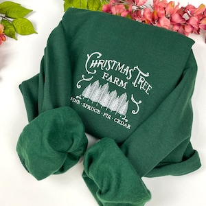 Embroidered Christmas Tree Farm Crewneck Sweatshirt