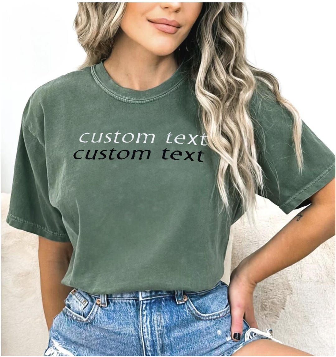 T-shirt Comfort Colors personalizzate, T-shirt ricamate