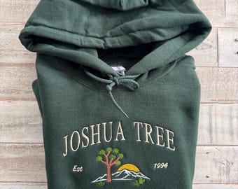 Embroidered Joshua Tree National Park Hoodie, Custom Family Vacation Gift