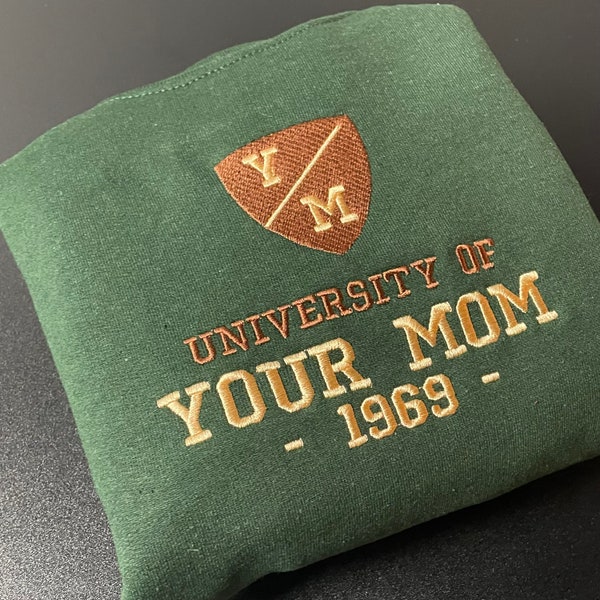 Universiteit van je moeder geborduurd sweatshirt-Unisex sweatshirt (1969)