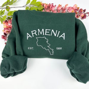 Armenia Embroidered Crewneck Sweatshirt