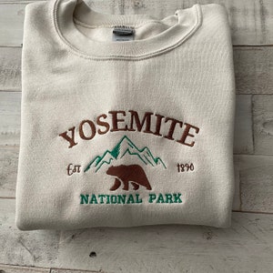 Yosemite National Park Embroidered Crewneck-embroidered Crewneck-National Park Sweatshirt