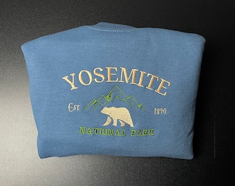 Yosemite National Park Embroidered Crewneck-embroidered Crewneck-National Park Sweatshirt
