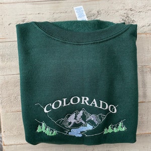 Colorado Embroidered Sweatshirt, Colorado Sweatshirt, Colorado Mountain ...