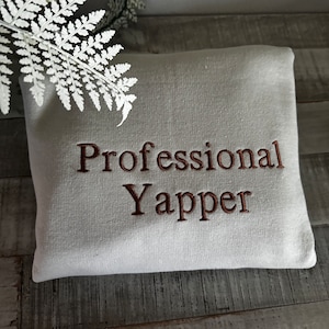 Embroidered &#39;Professional Yapper&#39; Crewneck Sweatshirt - Sassy Gift
