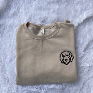 Golden Doodle Head Embroidered  Sweatshirt- Doodle Mama  shirt - Animal Lover Shirt -More Colors Available