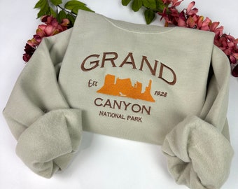 Grand Canyon Embroidered Crewneck-Embroidered Sweatshirt-National Park