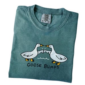 Embroidered Goose T-shirt - Funny Comfort Colors Tee image 2