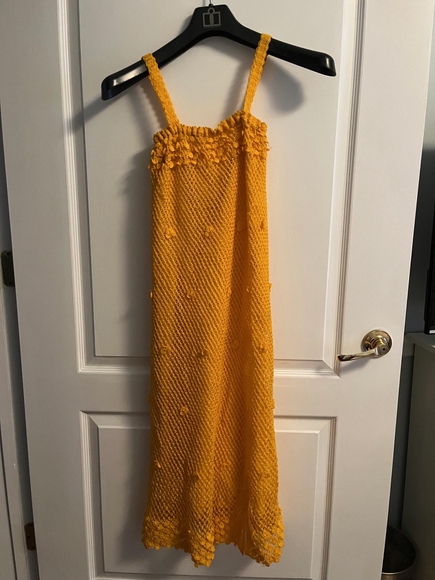 gold crochet dress Yesly Metallic Crochet Dress – Retrofete