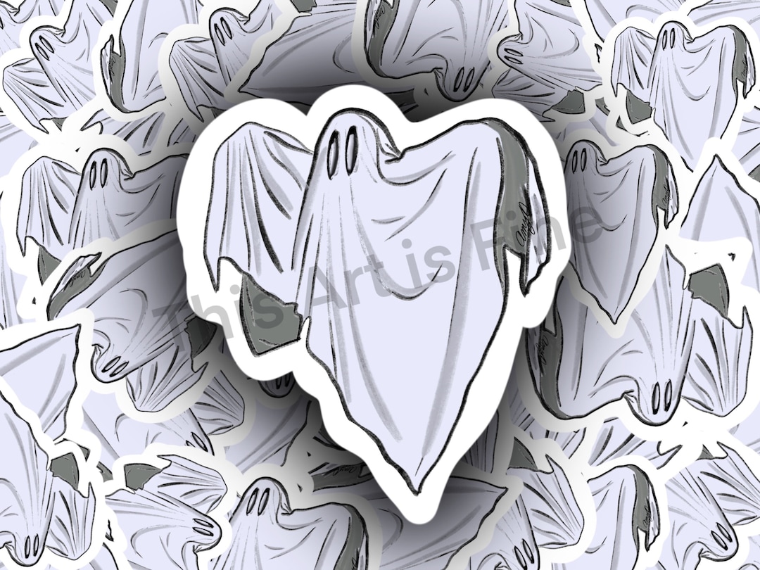 Sheet Ghost Sticker Etsy