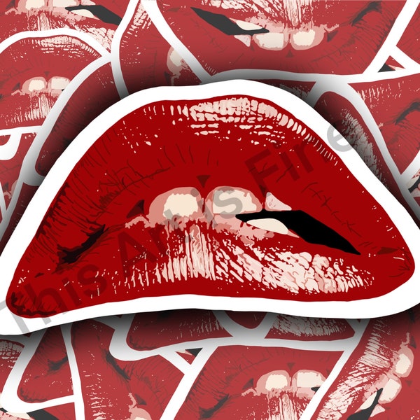 Rocky horror Lip Pattern Print Backpack