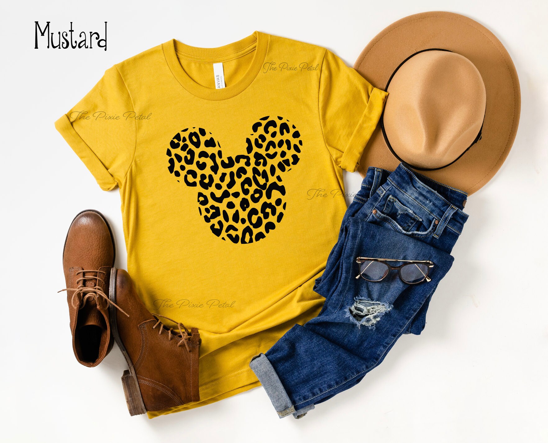 Leopard Print Mickey Head Shirt Mickey Mouse Leopard Shirt Etsy